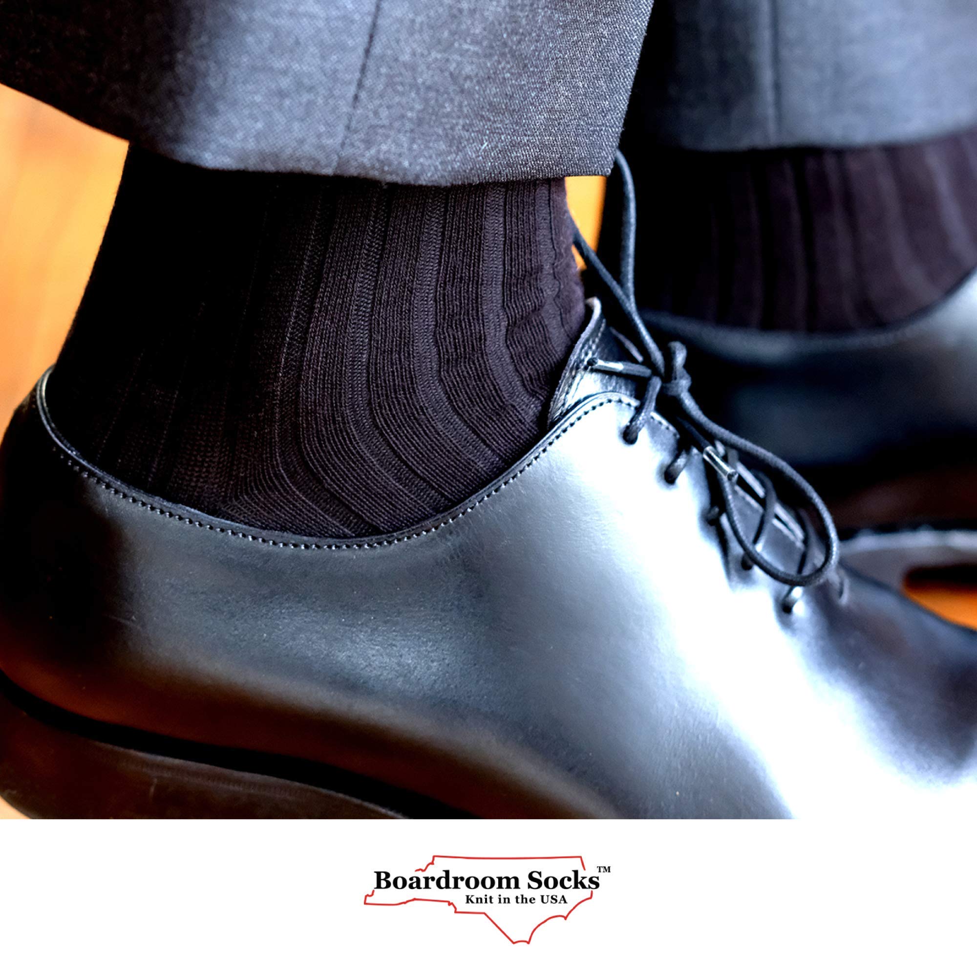 Premium Cotton Dress Socks for Men - Breathable & Comfortable Formal Socks - Classic Mid-Calf Business Socks by Boardroom Socks - Perfect for Office, Wedding & Professional Occasions