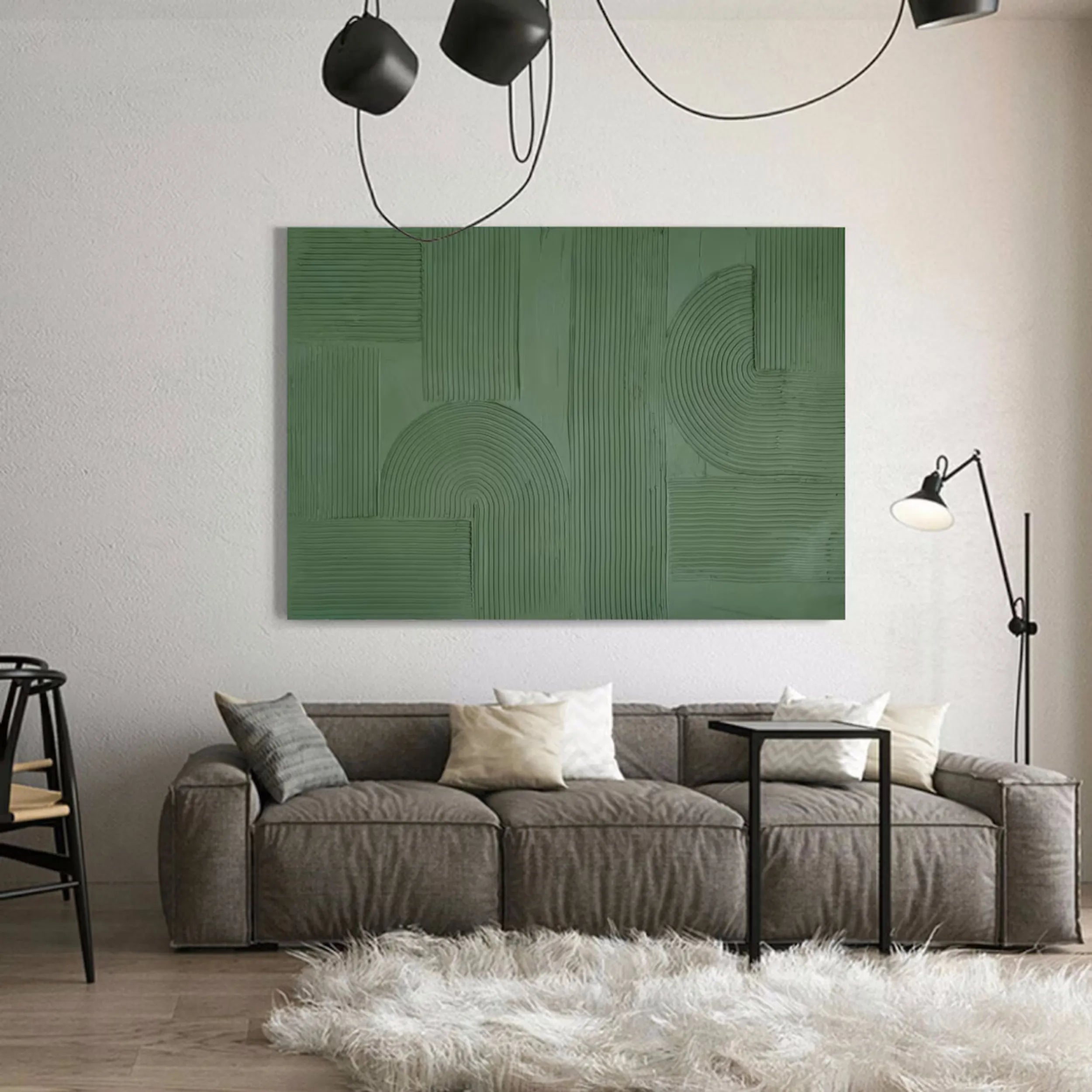 Blue & Green Abstract Art Print #BG039 - Modern Wall Decor for Living Room, Bedroom & Office
