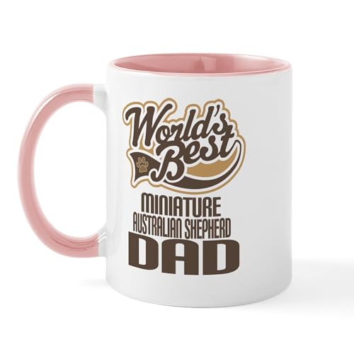White/Pink Inside - Miniature Australian Shepherd Dad Mug