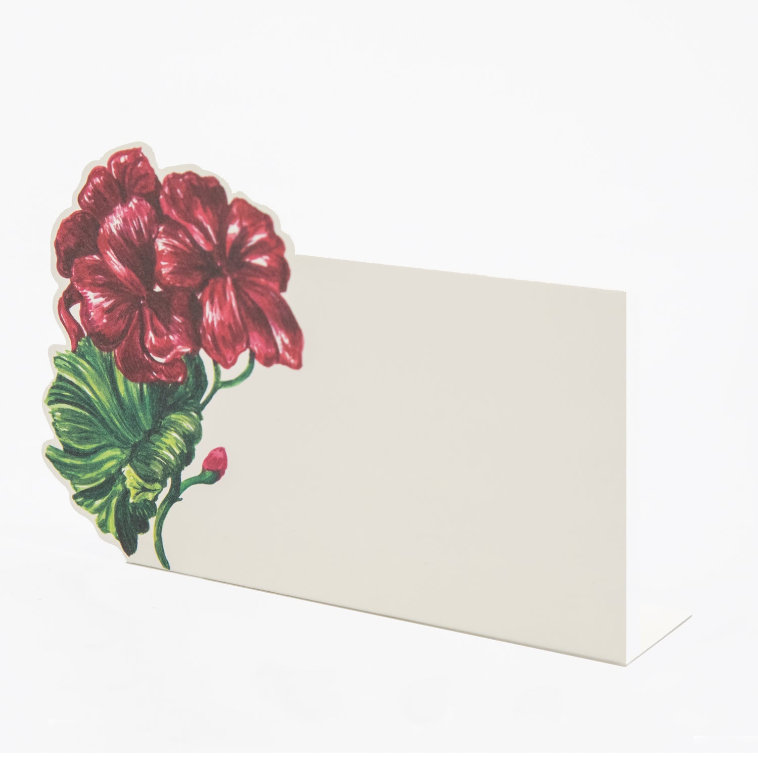 Elegant Geranium Place Cards for Weddings, Parties & Events - Premium Floral Table Name Cards