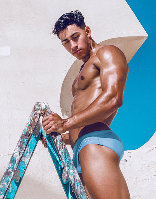 2EROS Core Swim Briefs for Men - Pacific Coast Blue - Comfortable & Stylish Swimwear for Beach, Pool & Vacation