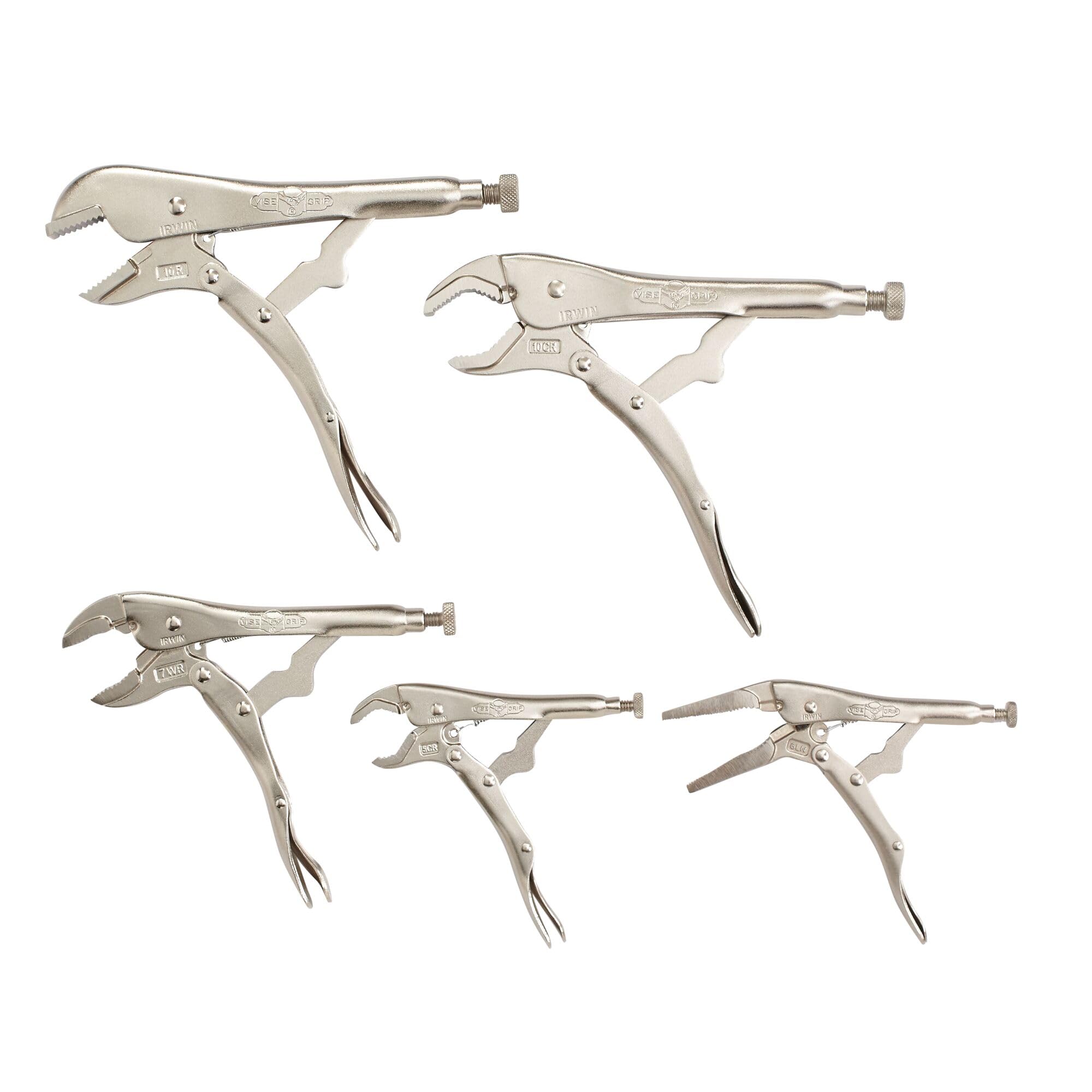 IRWIN VISE-GRIP Original Locking Pliers Set - 5 Piece Tool Kit with 68 Teeth for Strong Grip | Perfect for DIY Projects, Automotive Repairs & Metalworking