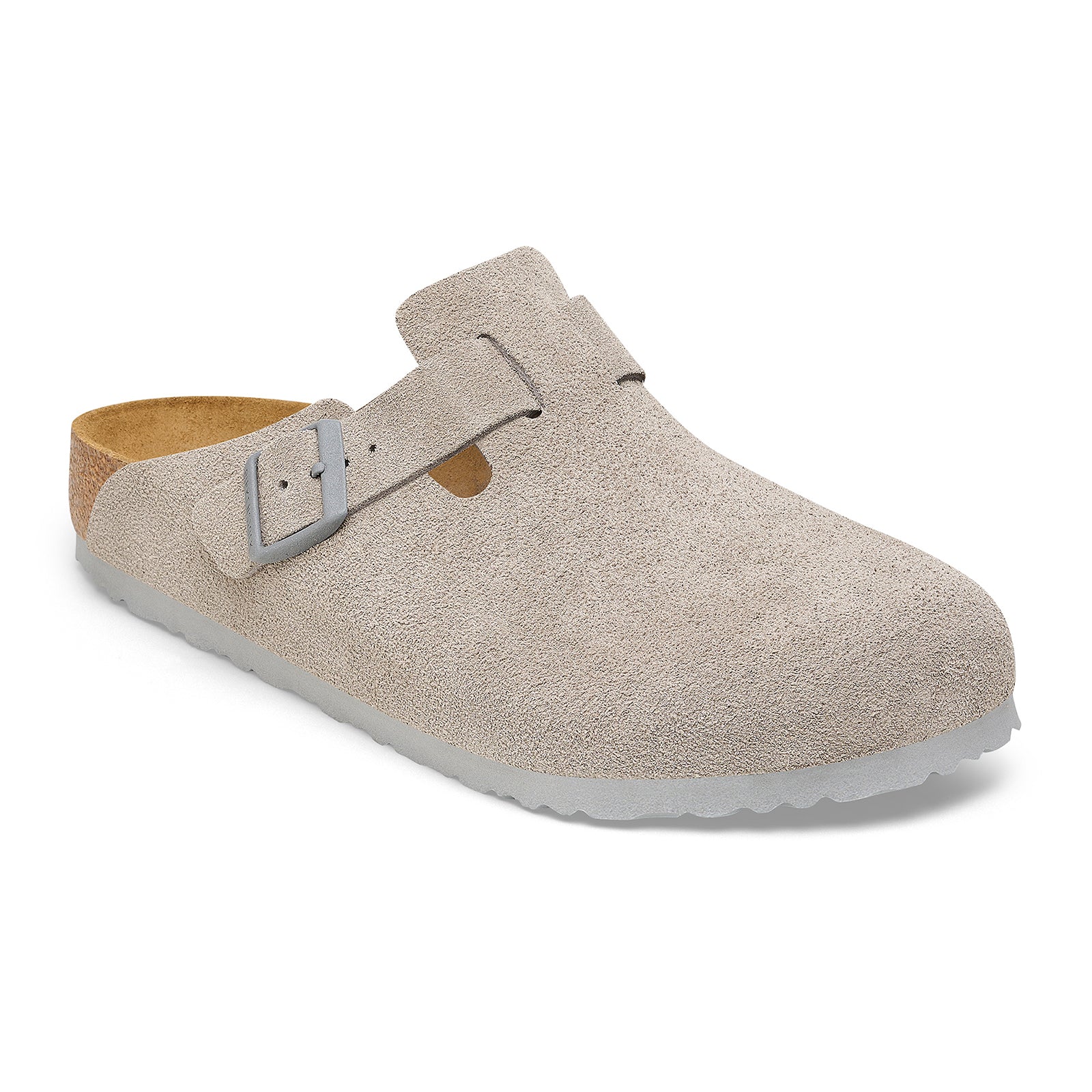 Birkenstock Boston Narrow Clog for Women - Stone Coin Suede Leather Comfort Shoes | Perfect for Home, Office & Casual Wear