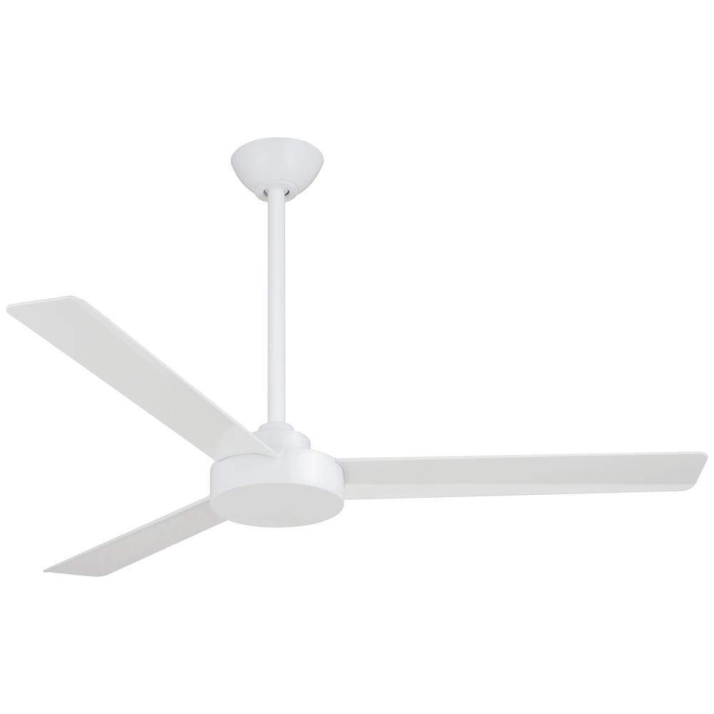 Minka Aire Roto 52 Inch White Indoor Ceiling Fan with Wall Control - Perfect for Living Room, Bedroom & Home Office Cooling