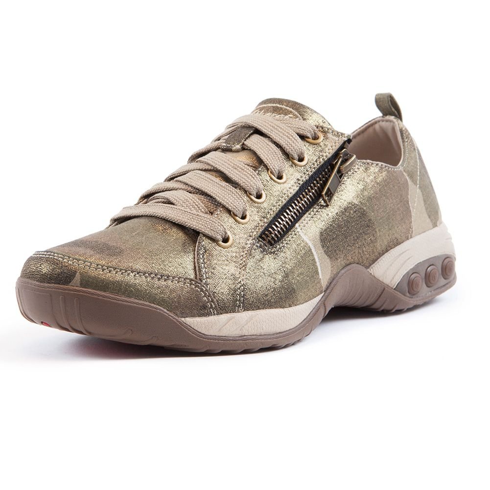 Therafit Women's Sienna Side Zip Walking Shoes - Comfortable Sport Casual Sneakers for Walking, Travel & Everyday Wear