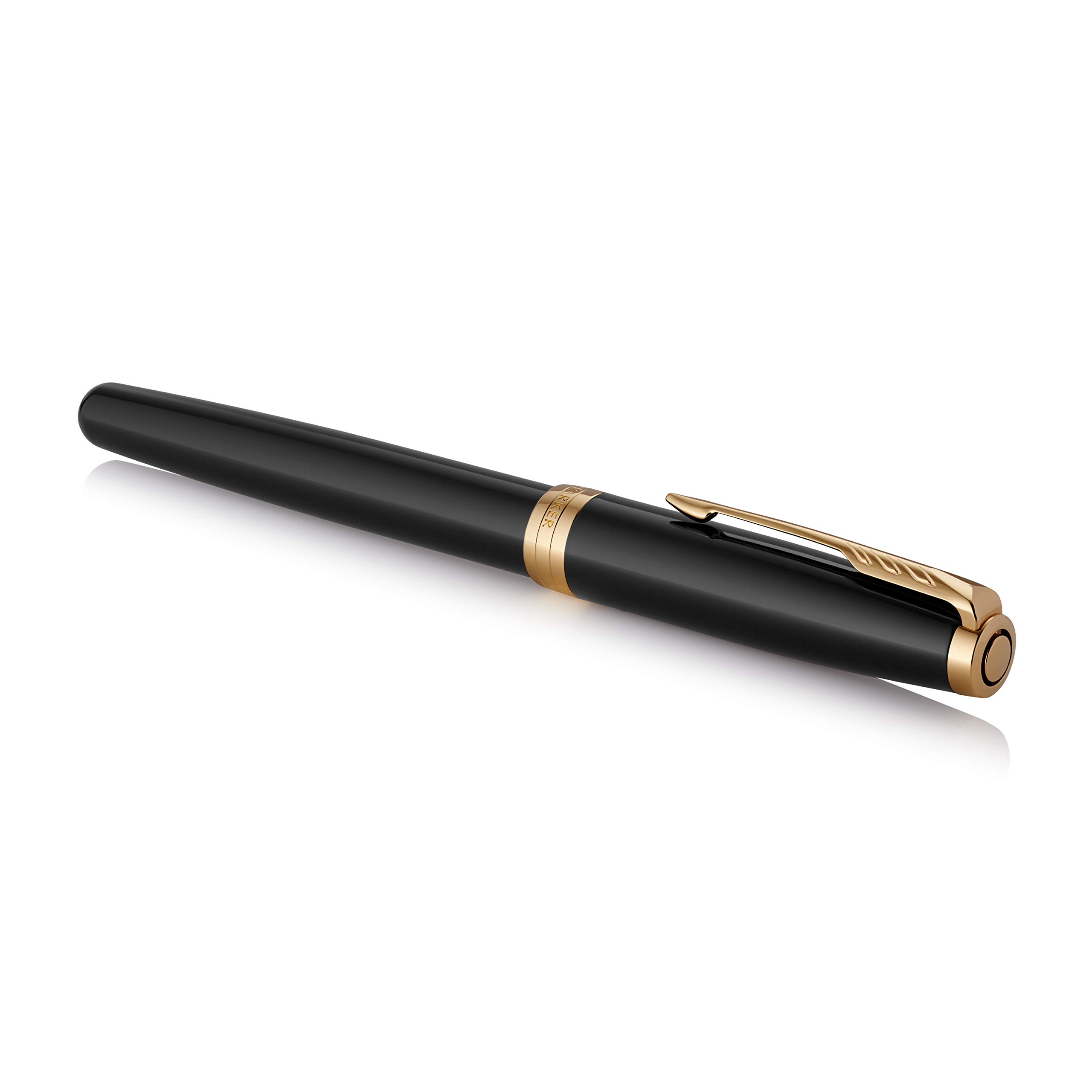 PARKER 1950550 Sonnet Rack Black GT Fountain Pen with 18K Gold Nib - Fine Point, Authentic Imported Gift Box - Perfect for Writing, Calligraphy & Elegant Gifting
