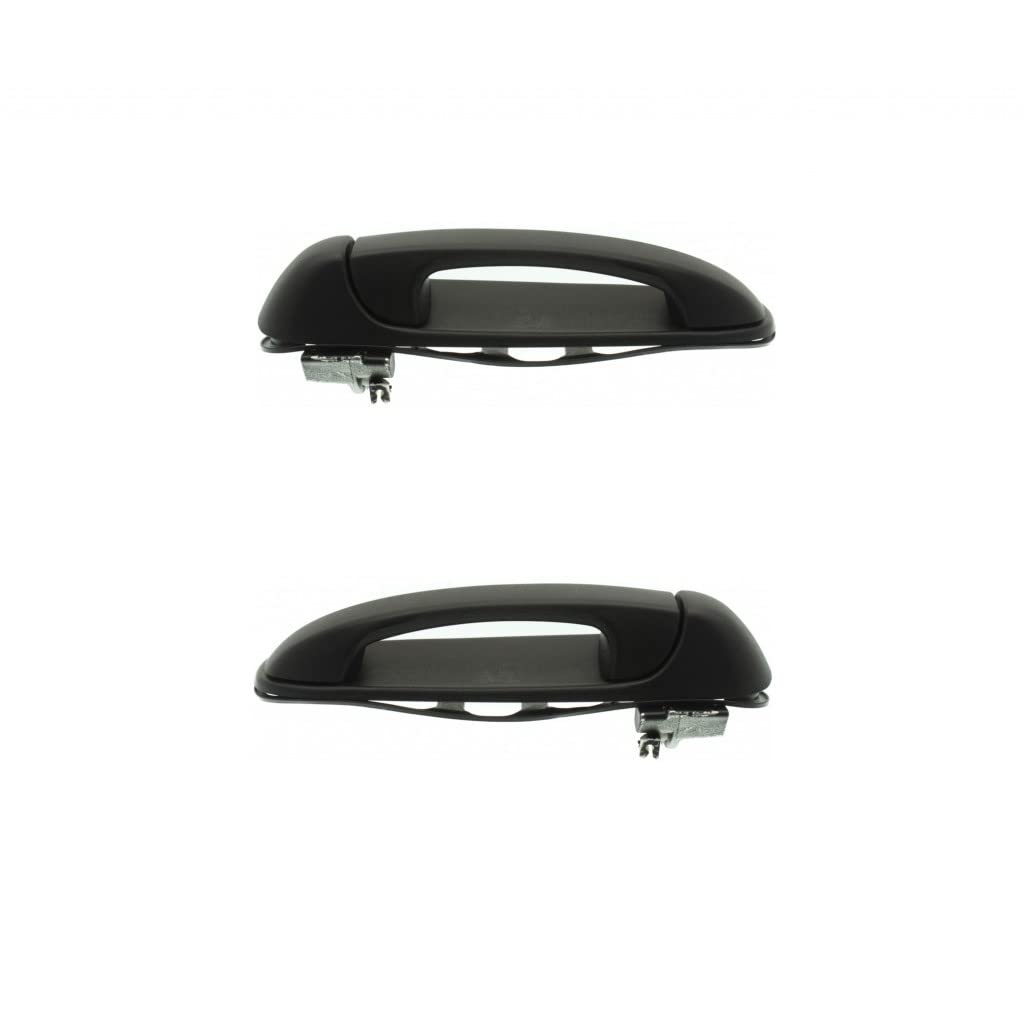 **DG R-A-M 1500 2002-2009 Exterior Door Handle Pair (Driver & Passenger Side) - Black Textured - CH1520109, CH1521109, 55275685AB, 55275684AB | Perfect for Truck Door Replacement & Repair**