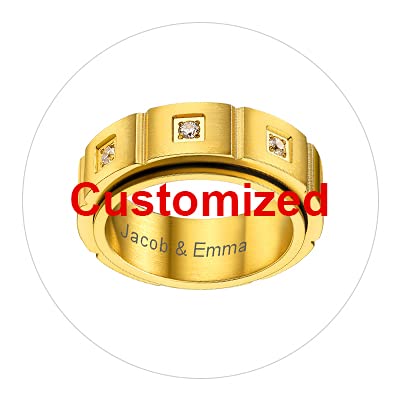 Gold-CZ Inlaid-Customized