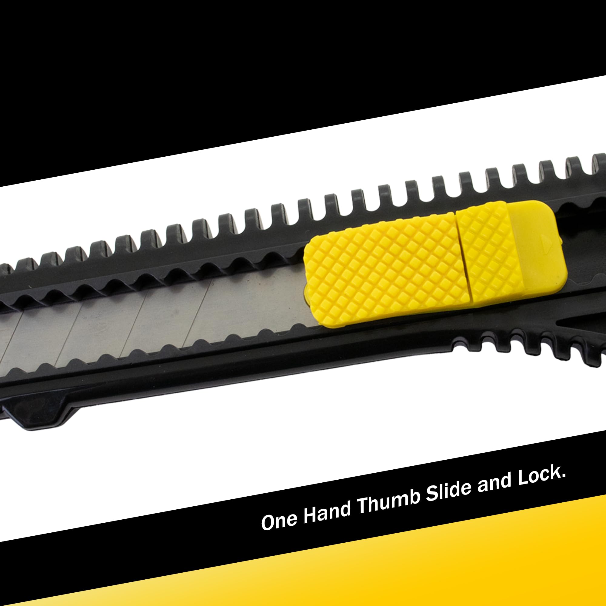 25-Pack Heavy Duty Utility Knives with Snap-Off Blades - Box Cutters for Warehouse, Shipping, Retail & DIY Projects - Black