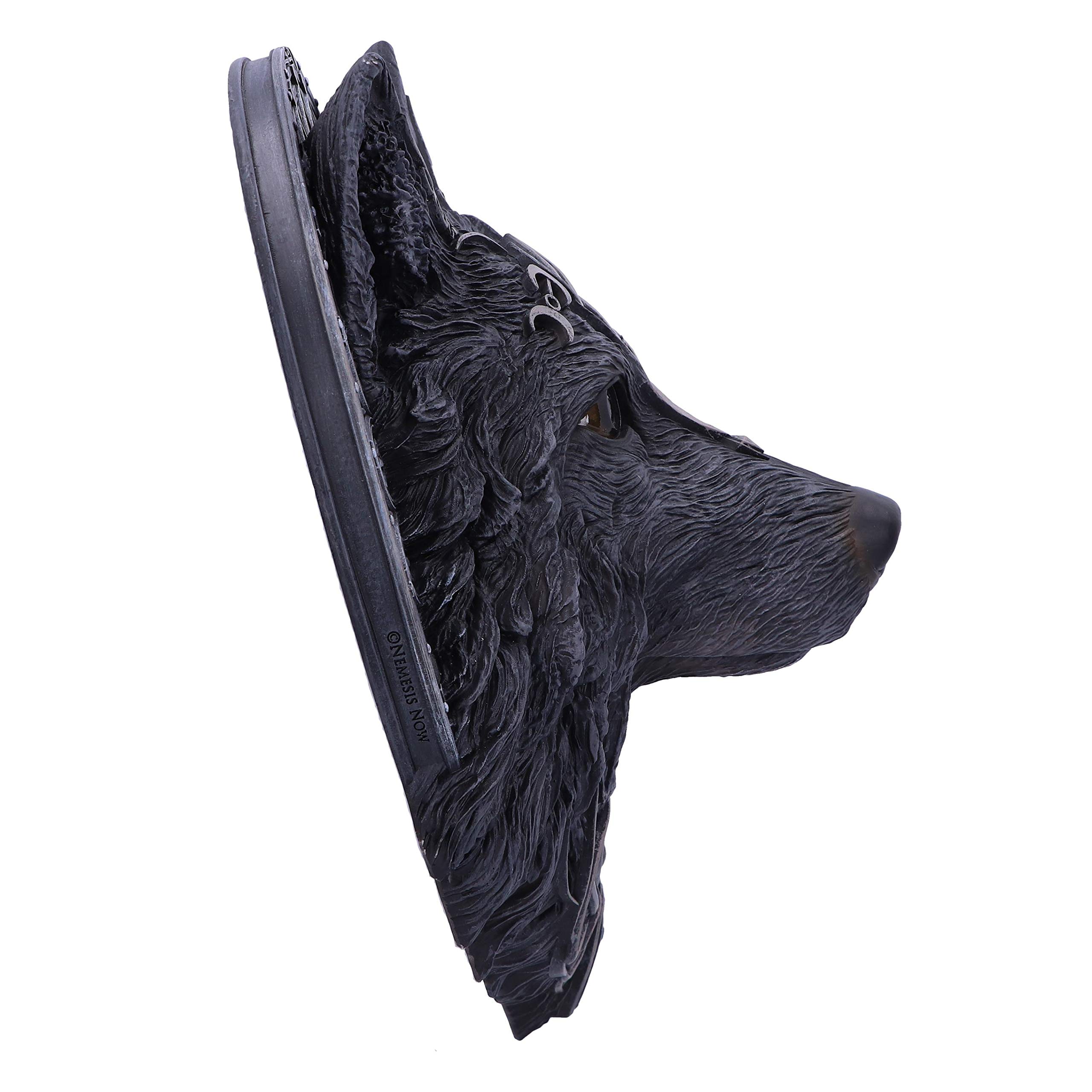 Gothic Wolf Moon Wall Art - Nemesis Now Dark Gothic Decor, Black Metal Wall Hanging Plaque for Home, Office & Witchy Aesthetic Spaces