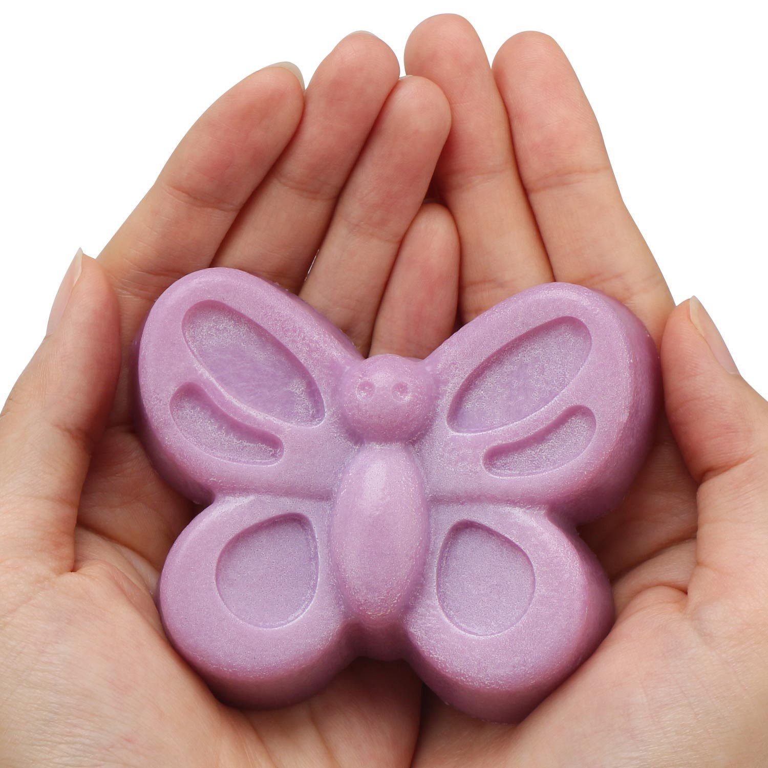 Beasea 2-Piece Silicone Butterfly Soap Molds for DIY Soap, Chocolate, Candy & Cupcakes - Reusable Cake Pop & Ice Cube Molds for Baking, Party Favors & Home Decor