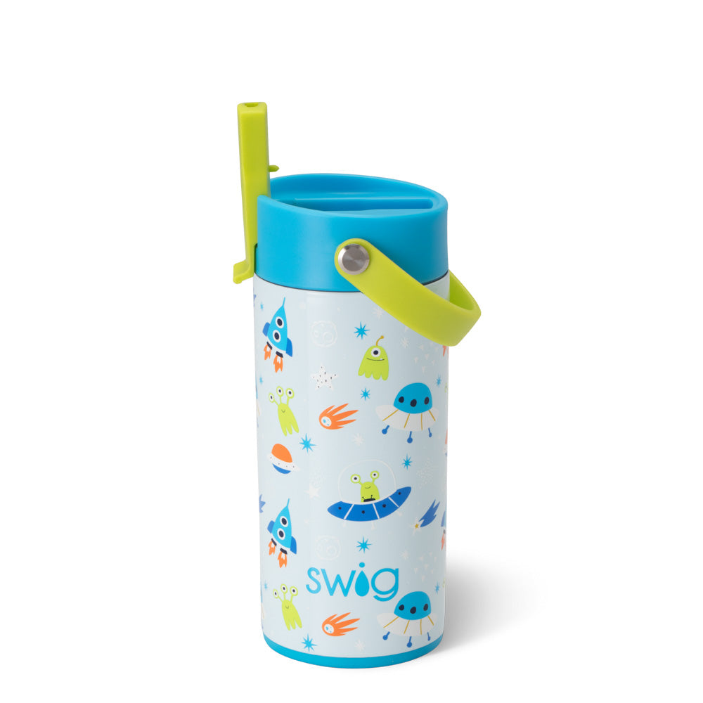 Space Camp Flip & Sip Slim Tumbler 12oz - Insulated Stainless Steel Travel Mug for Hot & Cold Drinks - Perfect for Coffee, Tea, Water - Ideal for Camping, Hiking, Office & Outdoor Adventures
