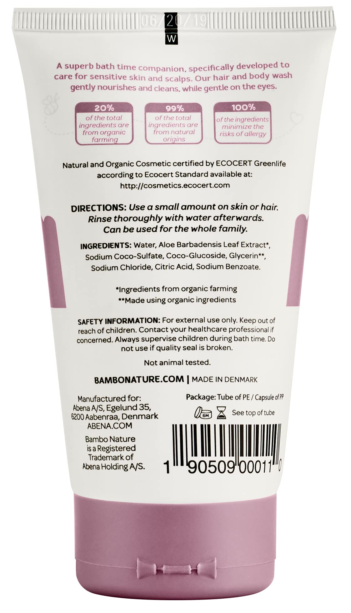 Bambo Nature Bath Buddy Body Wash - Natural & Organic Certified, 5 Oz Tube (48 Count) - Gentle Baby Wash for Sensitive Skin, Perfect for Daily Bath Time & Newborn Care