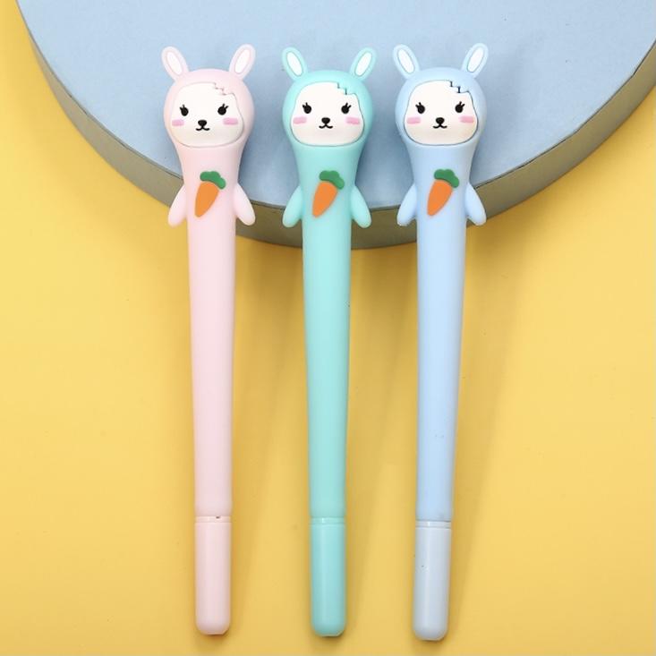 Cute Bunny with Carrot Gel Pen - Smooth Black Ink Writing - Perfect for Journaling, Note Taking & School Supplies