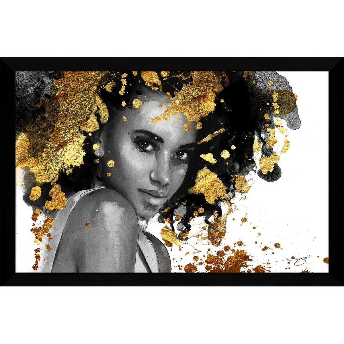 Jodi Print Afrique Model 5 Acrylic Wall Art - Modern African Home Decor for Living Room, Bedroom & Office
