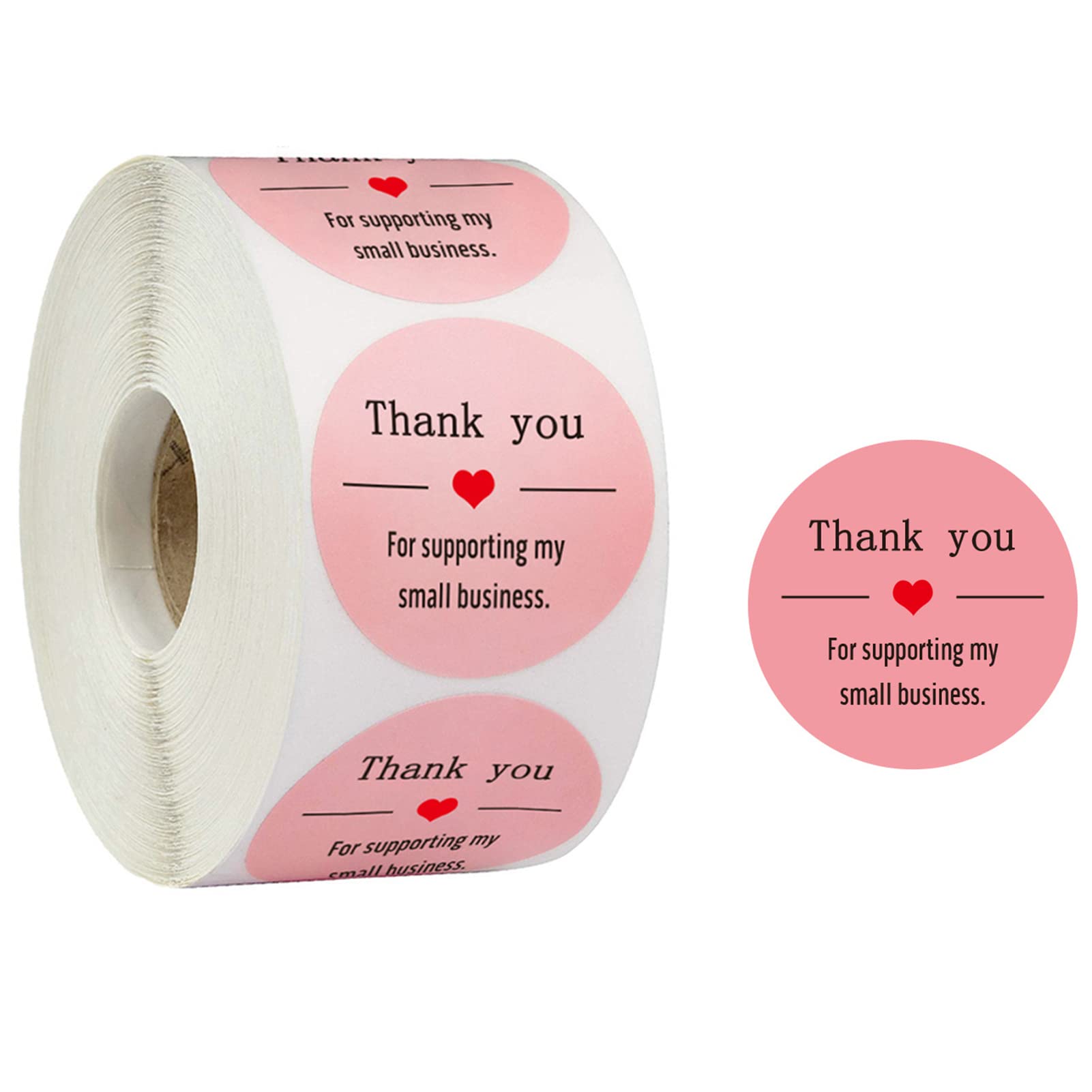 Meideli 1 Roll Round Kraft Thank You Stickers - DIY Envelope Seals & Scrapbooking Labels for Gifts, Packages & Craft Projects