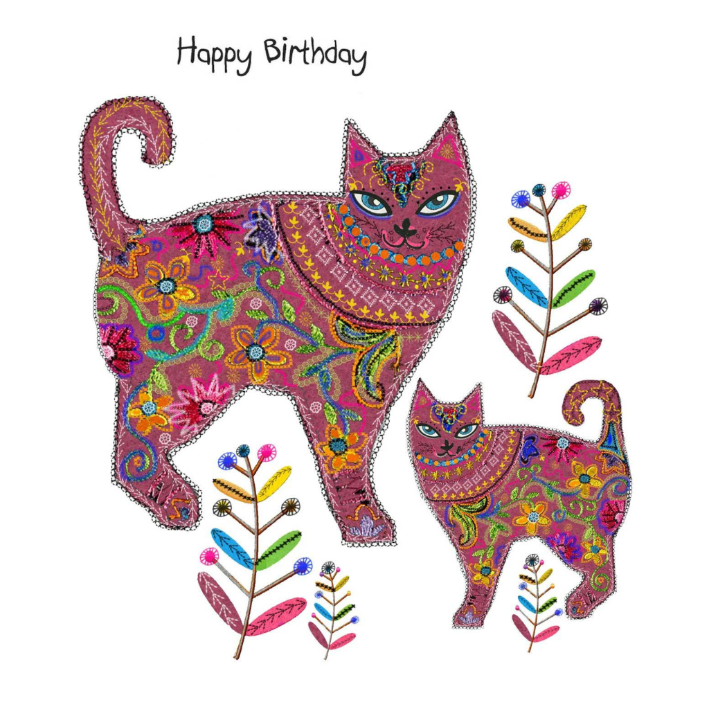 Funny Cats in the Garden Birthday Card - Humorous Greeting Card for Cat Lovers - Perfect for Birthdays, Anniversaries & Special Occasions