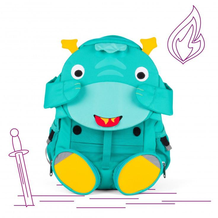 Affenzahn Large Danny Dragon Backpack for Kids - Durable & Lightweight School Bag with Adjustable Straps - Perfect for School, Travel & Outdoor Adventures