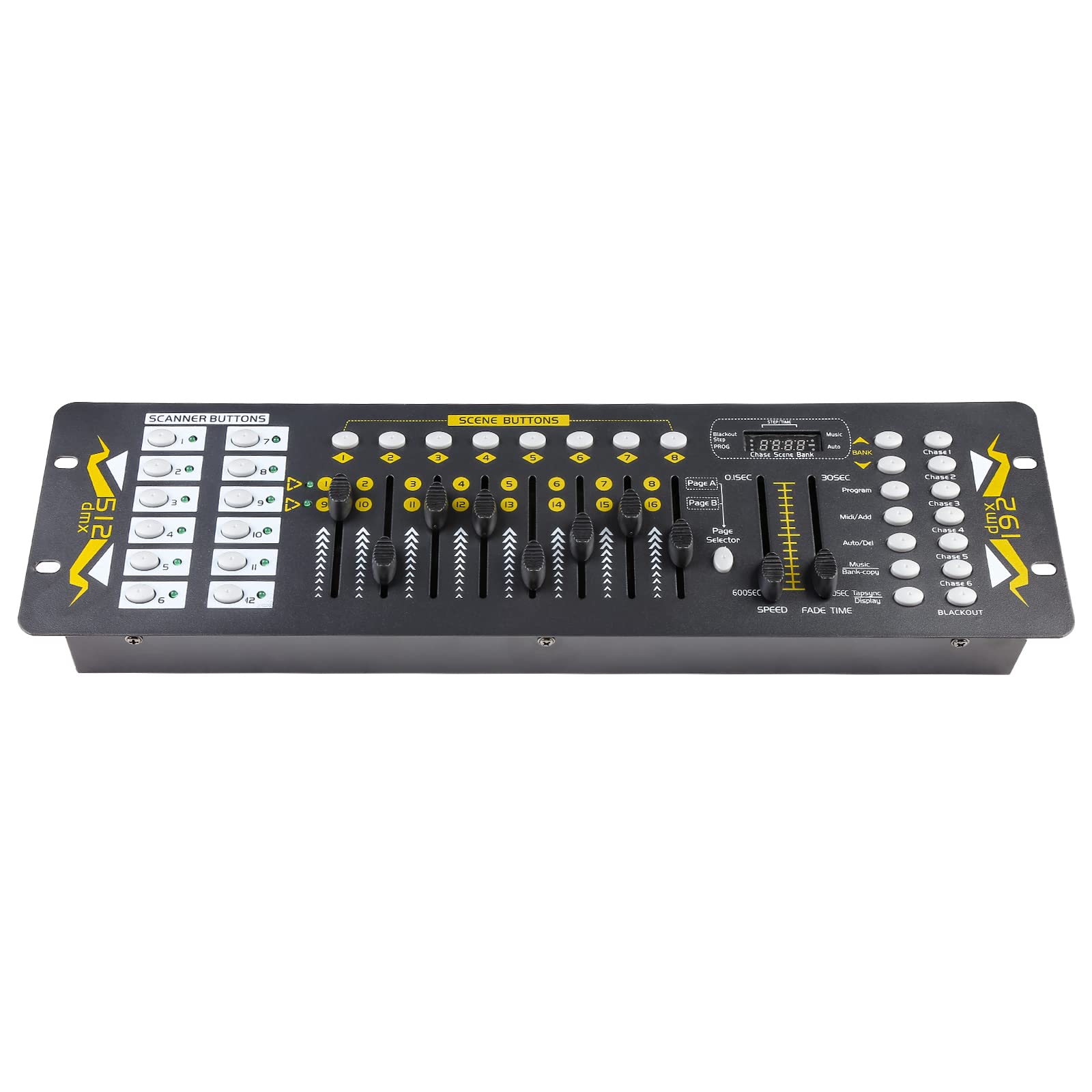 192-Channel DMX512 Lighting Controller for DJ & Stage Lights - Professional DMX Console with XLR Cables | Perfect for Nightclubs, Concerts, and Live Events