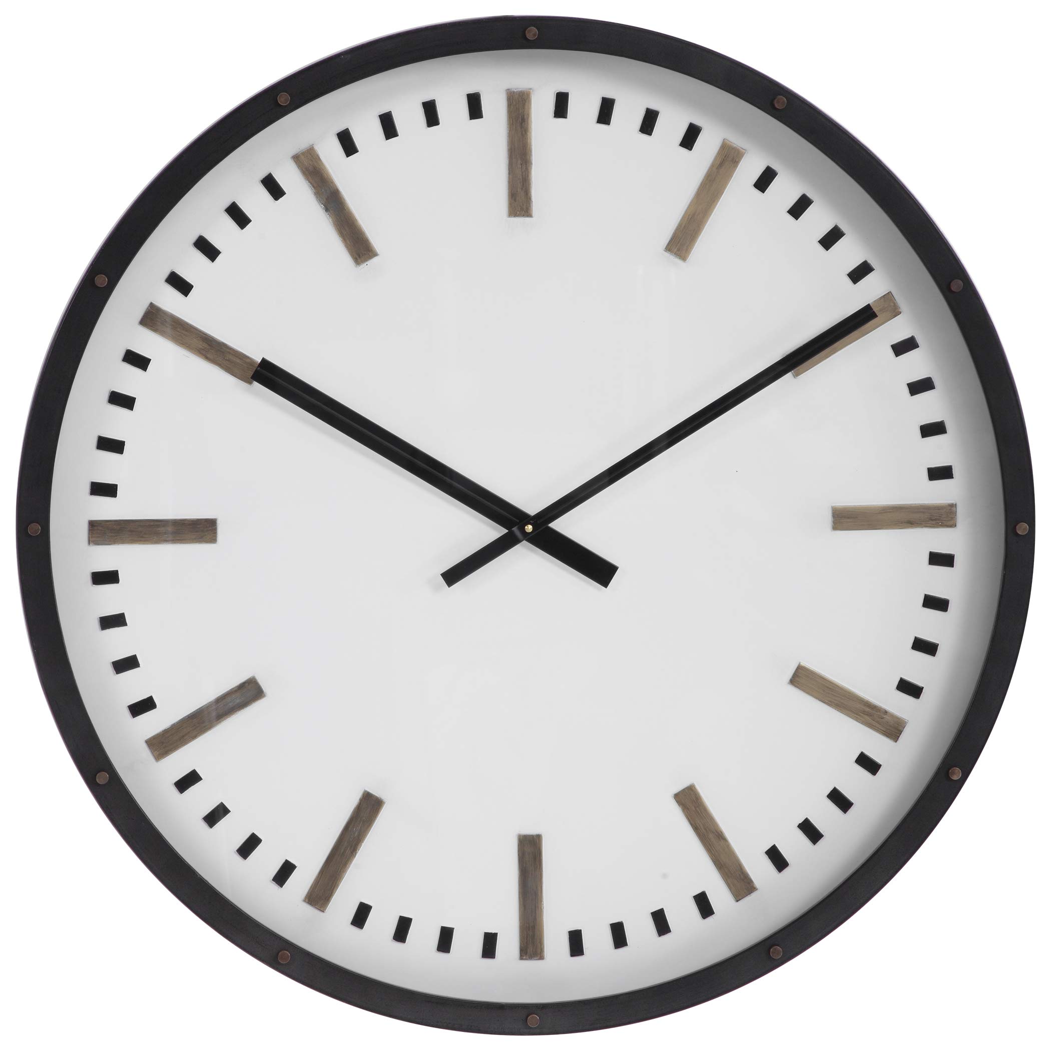Fleming Large Wall Clock - 12 Inch Silent Non-Ticking Modern Decorative Clock for Living Room, Bedroom, Office | Perfect Home Decor & Gift Idea