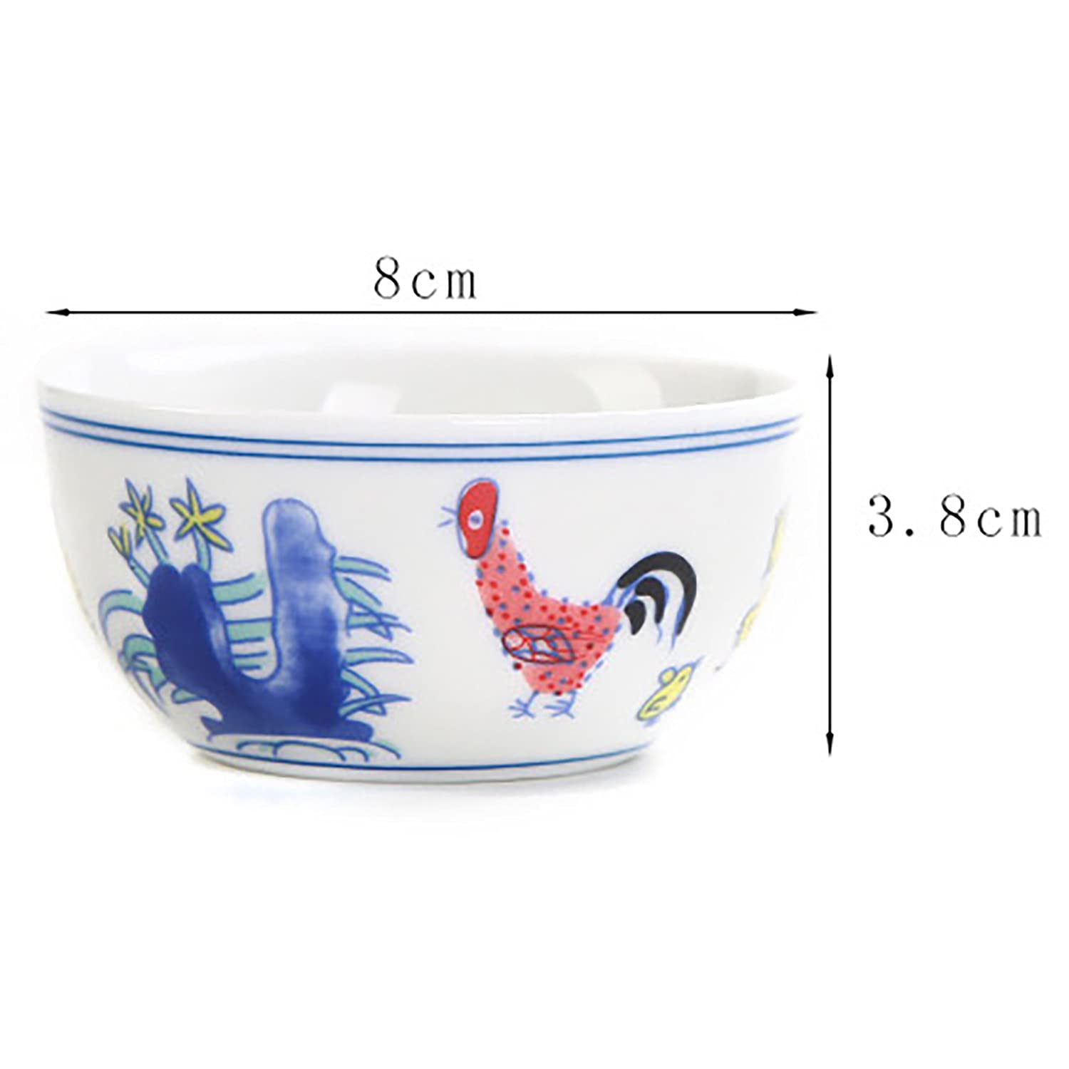 Premium Handmade Chinese Ceramic Tea Cups - Porcelain Tea Mug Set of 2, Traditional Chicken Cup Design - Perfect for Gongfu Tea Ceremony, Home Decor & Gift Giving