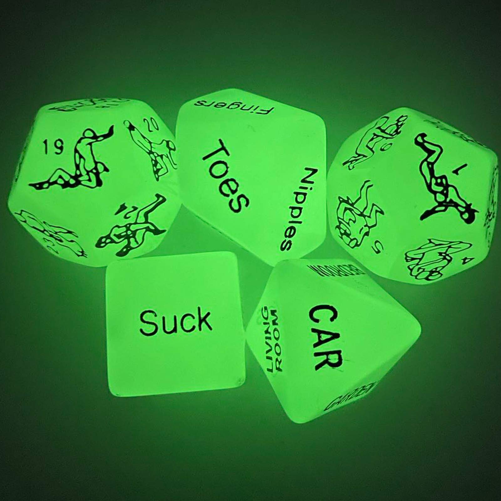 5-Piece Sex Dice Set for Couples - Naughty Adult Dice Game for Romantic Nights & Spicing Up Relationships - Perfect for Bachelor/Bachelorette Parties, Anniversary Gifts & Couples Game Night