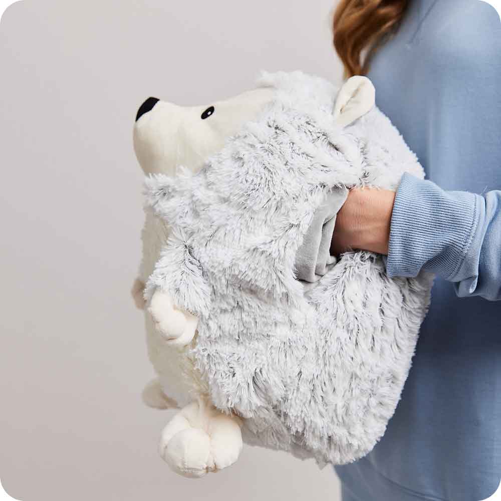 Supersized Hedgehog Warmies - Large Plush Heating Pad for Pain Relief, Stress & Anxiety - Microwaveable Heat Therapy for Adults & Kids - Perfect for Cuddling, Relaxation & Comfort at Home or Office