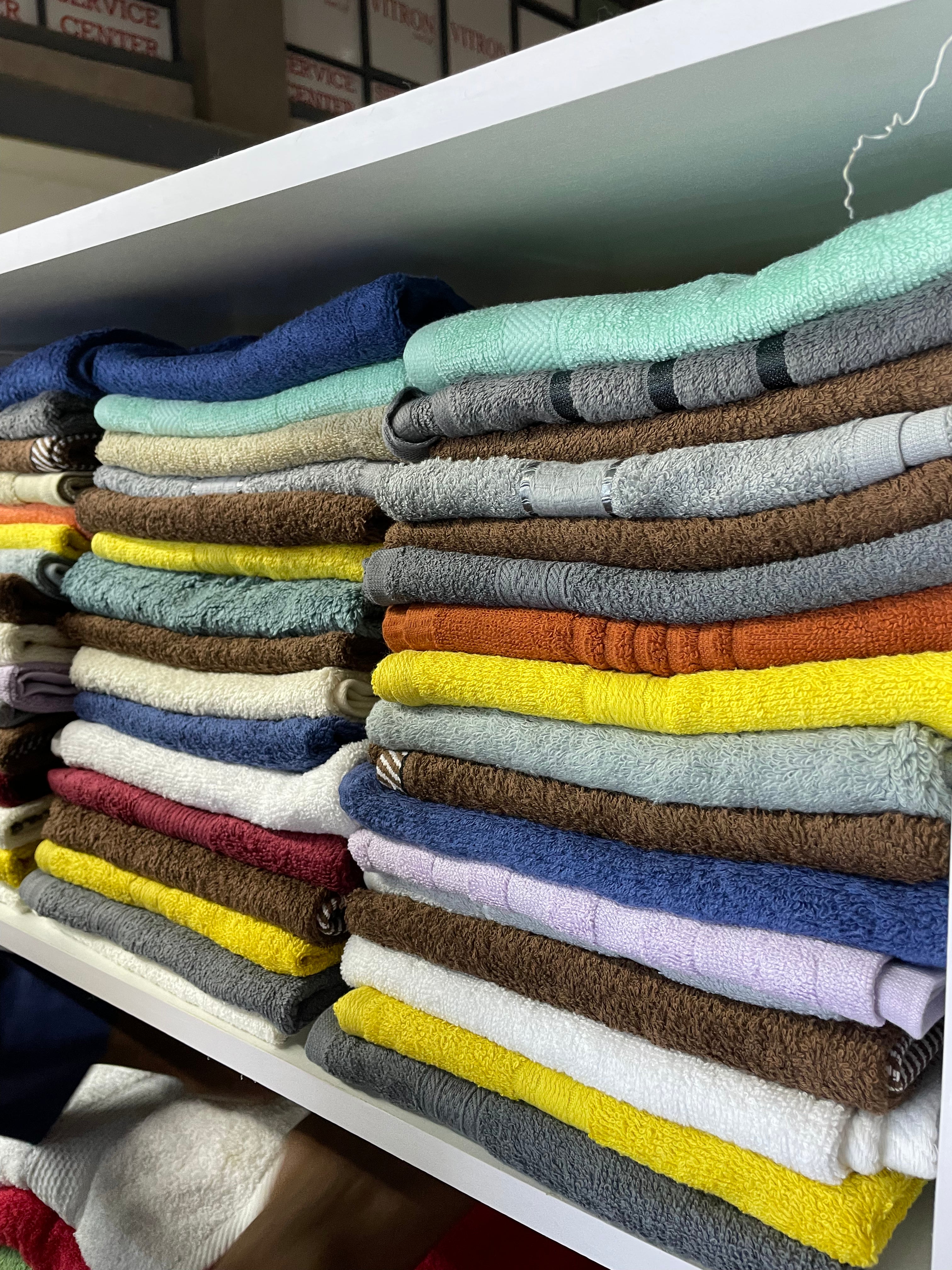 Premium Classic Colored Bath Towels - Soft & Absorbent Cotton Towel Set for Spa, Gym & Beach - 6-Pack Quick-Dry Hand & Face Towels