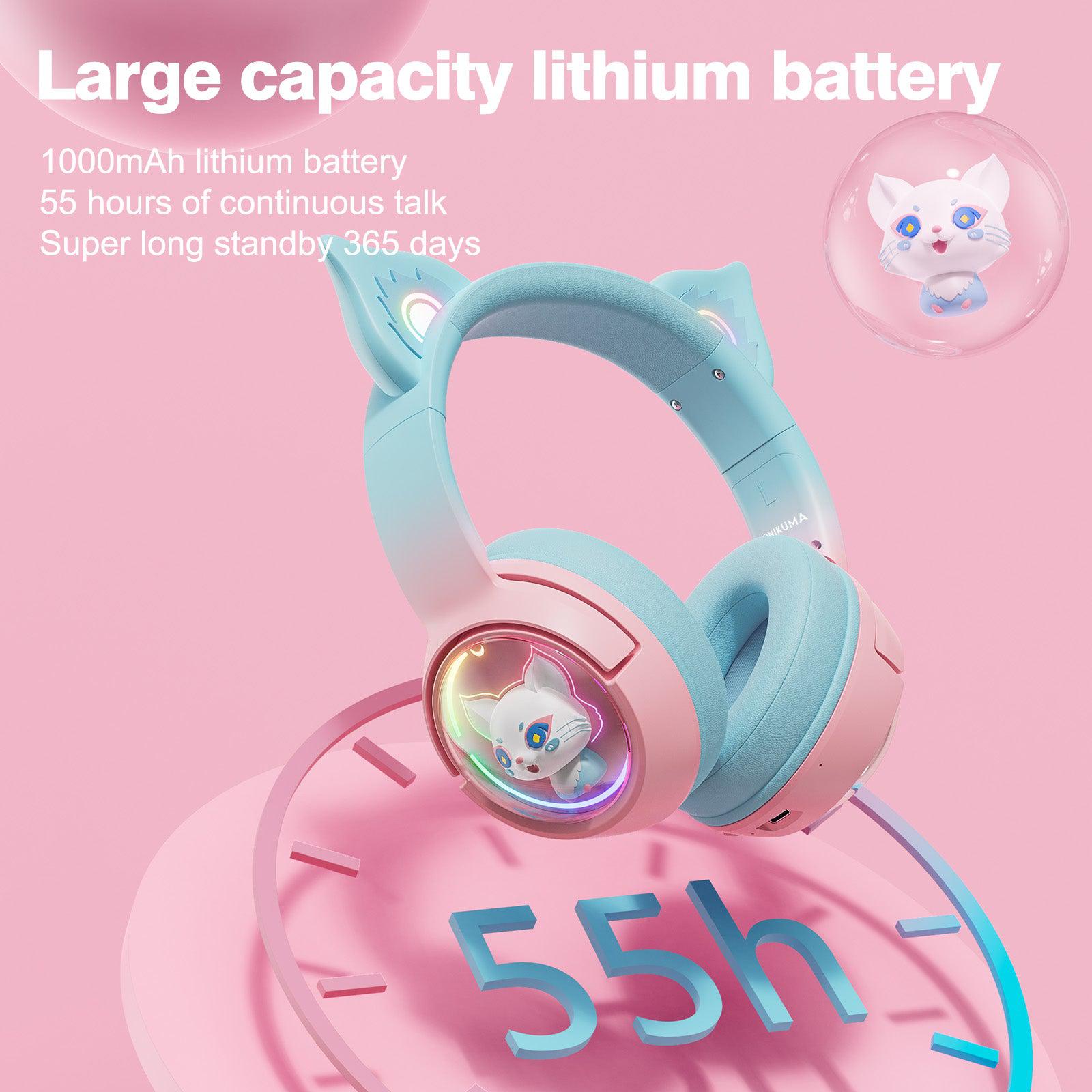 ONIKUMA B5 Gradient RGB Gaming Headset - 2.4G Wireless/Bluetooth/Wired 3-in-1 Mode with Microphone for PC, PS5, Xbox, Switch - Perfect for Gaming, Streaming & Online Meetings