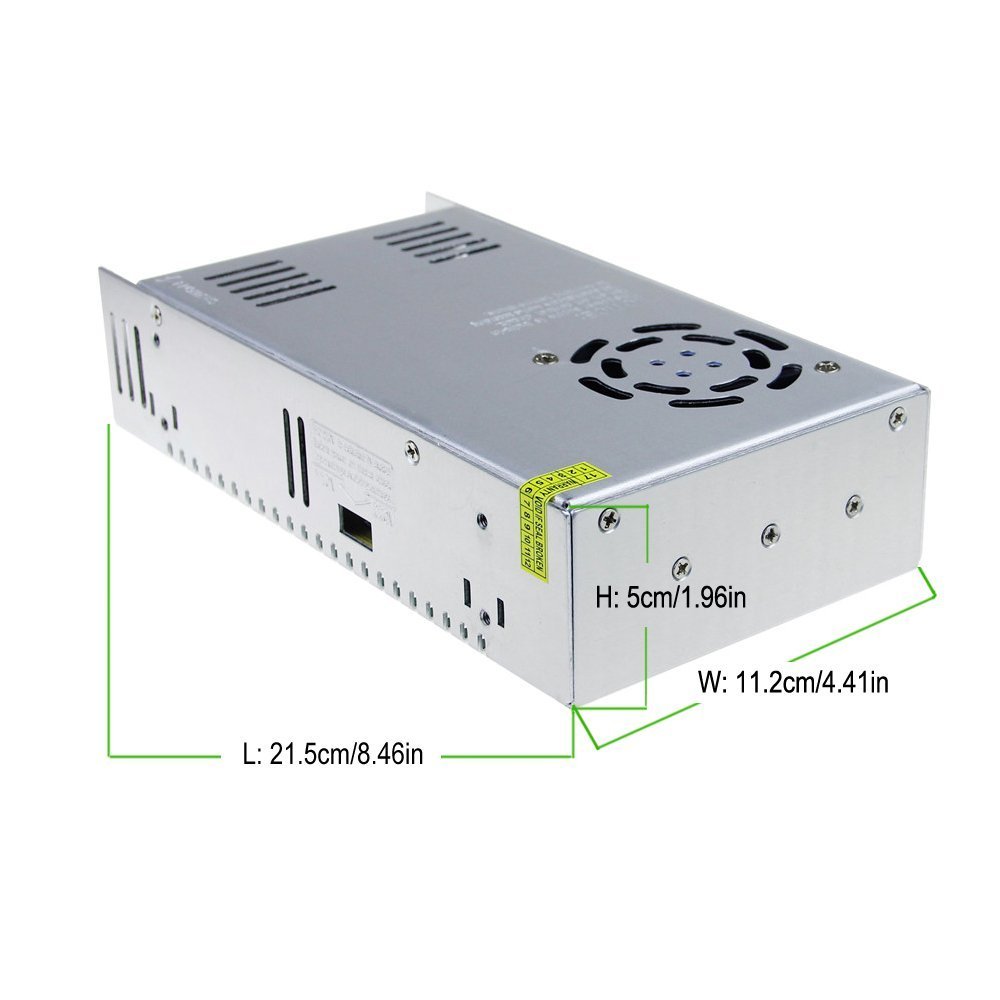 360W 12V 30A AC to DC Power Supply Converter - Universal Switching Transformer for LED Strips, CCTV Cameras, Radios, Computers & DIY Projects - Indoor/Outdoor Use