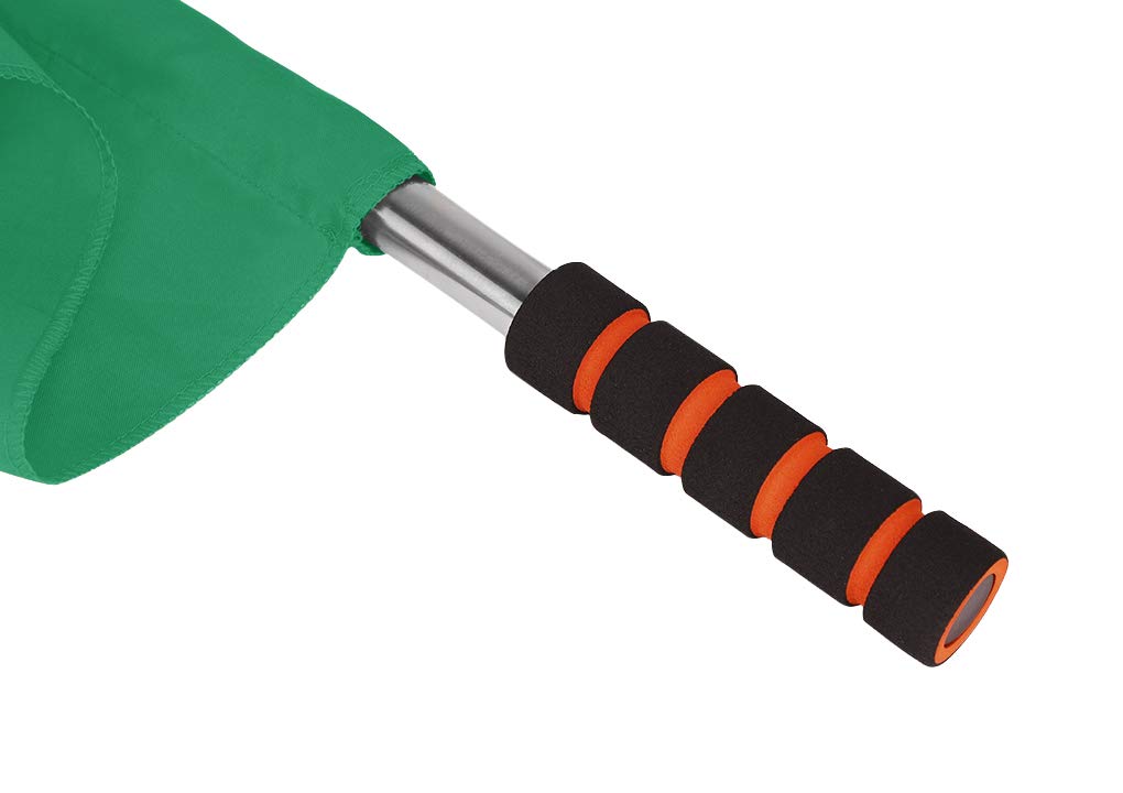 Stainless Steel Sports Referee Flags with Pole - Durable Handheld Signal Flags for Rugby, Soccer, Volleyball & Football - Perfect for Track & Field, Court Training & Athletic Competitions - Essential Linesman Command Flags for Professional & Amateur Sports