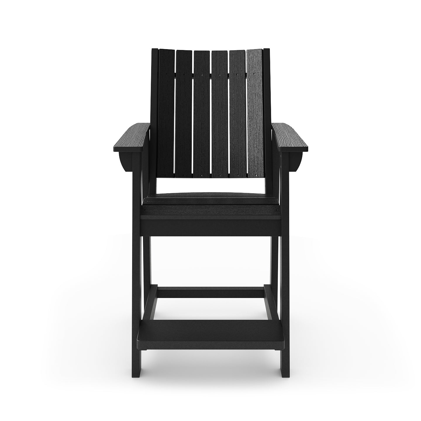 Modern Black Counter Height Chair – Durable HDPE Poly Lumber Bar Stool for Kitchen, Dining, Patio & Garden – Perfect for Indoor and Outdoor Entertaining