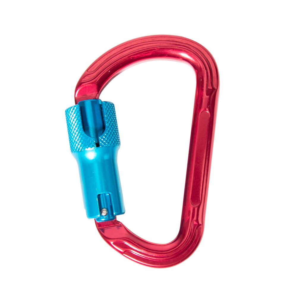 Premium Aluminum Carabiner for Rock Climbing, Hiking & Rescue - Heavy Duty D-Shaped Clip with Keychain - Perfect for Outdoor Adventures, Camping & Emergency Gear