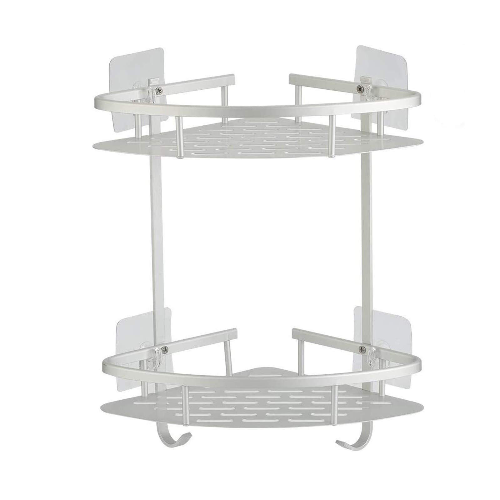 **Corner Bathroom Glass Shelf - Double Wall Mounted Vanity Storage for Shower & Bathroom Organization - Perfect for Small Spaces, Apartments & Modern Bathroom Decor**