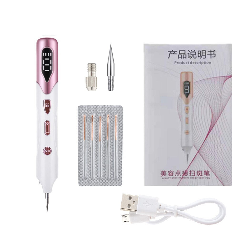 Mole Tattoo Freckle Plasma Pen - Permanent Skin Tag & Mole Removal Device - Perfect for DIY Beauty Treatments at Home