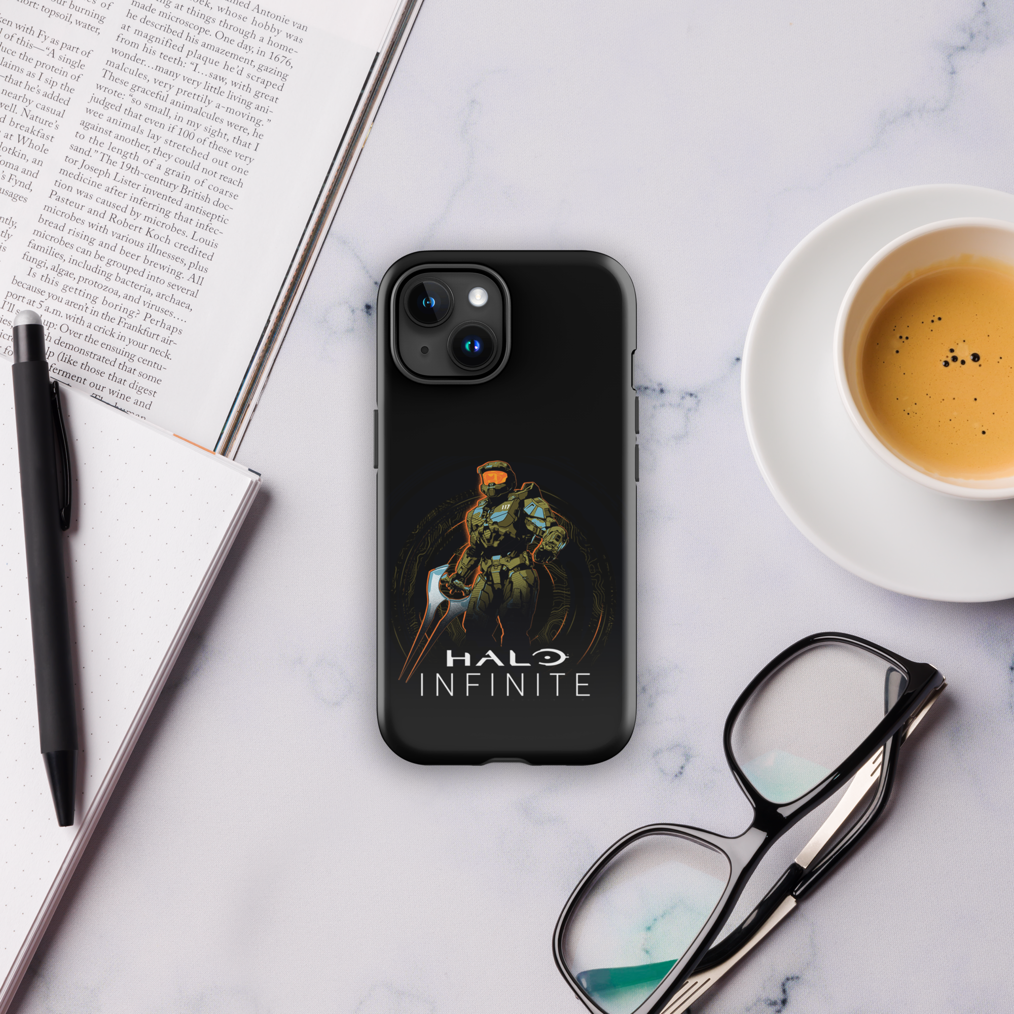 Halo Infinite Epic Master Chief Durable Shockproof Phone Case for iPhone 13/14/15 Pro Max - Perfect for Gaming, Outdoor Adventures & Daily Protection