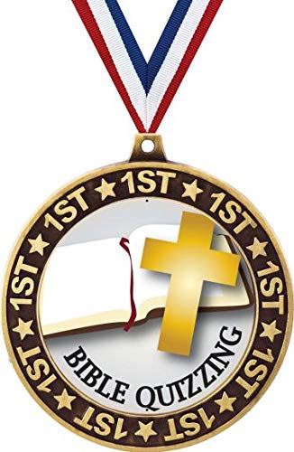 1st Place Gold Bible Quiz Medal - 2.75