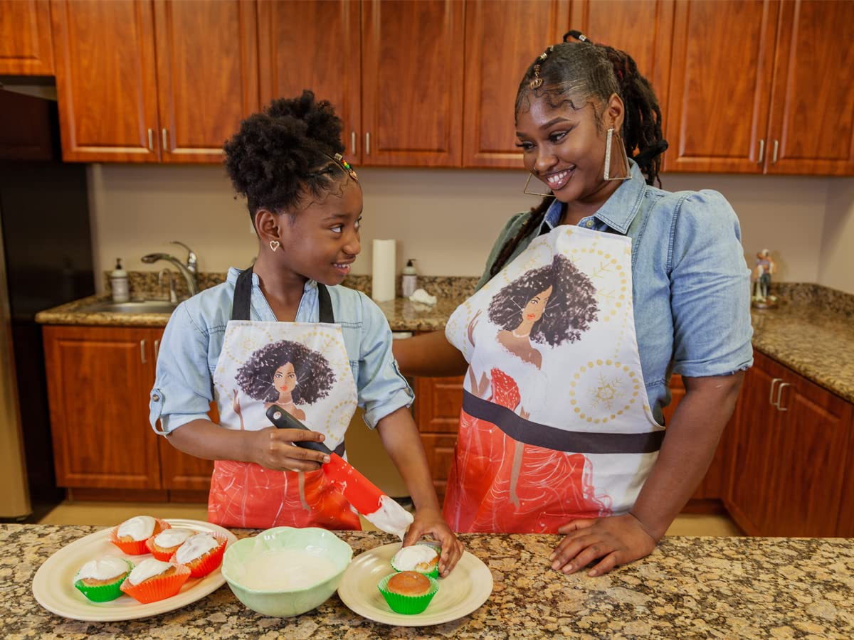 Stylish African American Kitchen Aprons - Durable & Fashionable for Cooking, Baking & Grilling - Perfect for Home Chefs & BBQ Enthusiasts
