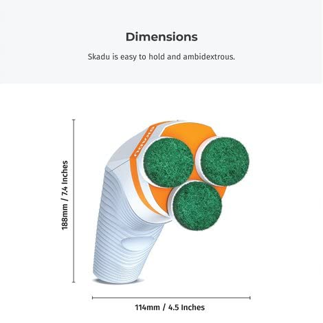 6-in-1 Waterproof Cordless Electric Spin Scrubber with 6 Replaceable Brush Heads - Powerful Cleaning Tool for Bathroom, Kitchen, Floors & Tiles - Ideal for Grout, Shower, Sink & Hard-to-Reach Areas - 2 Year Warranty