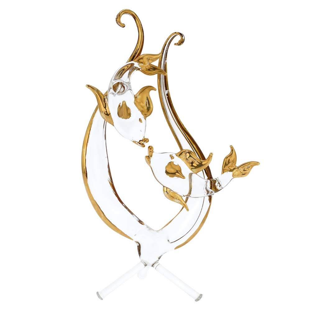 Authentic Murano Glass Pisces Zodiac Sign - Handmade in Venice Italy - Perfect for Home Decor, Gifts & Astrology Lovers