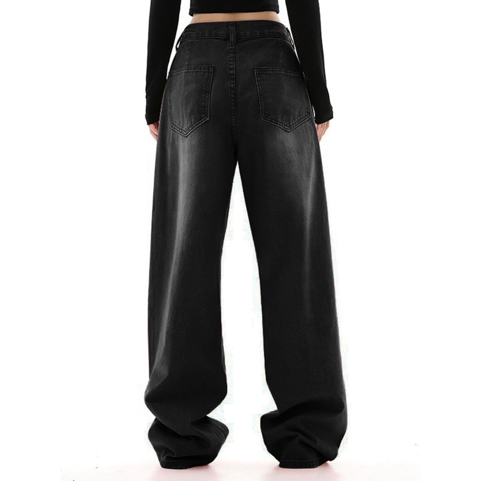 Women's High Waisted Boyfriend Jeans - Loose Fit for Casual Style