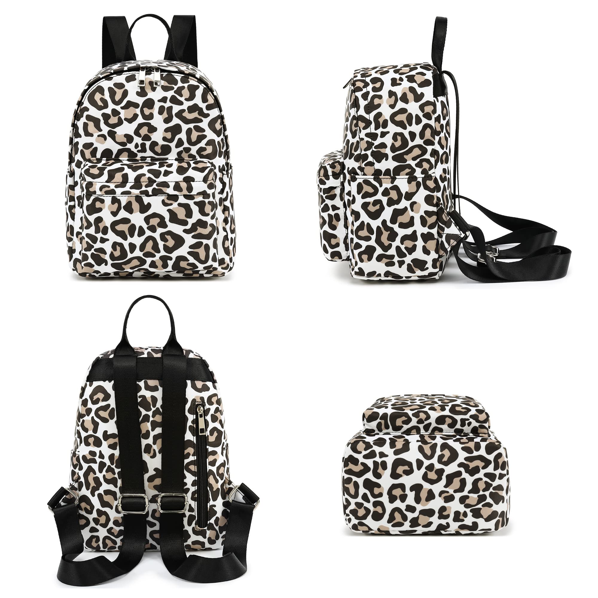 Stylish Mini Backpack for Women & Girls - Compact Purse Backpack for Teens, School, Travel & Daily Use | Leopard Print Fashion Accessory | Perfect for College, Work, Gym & Weekend Outings