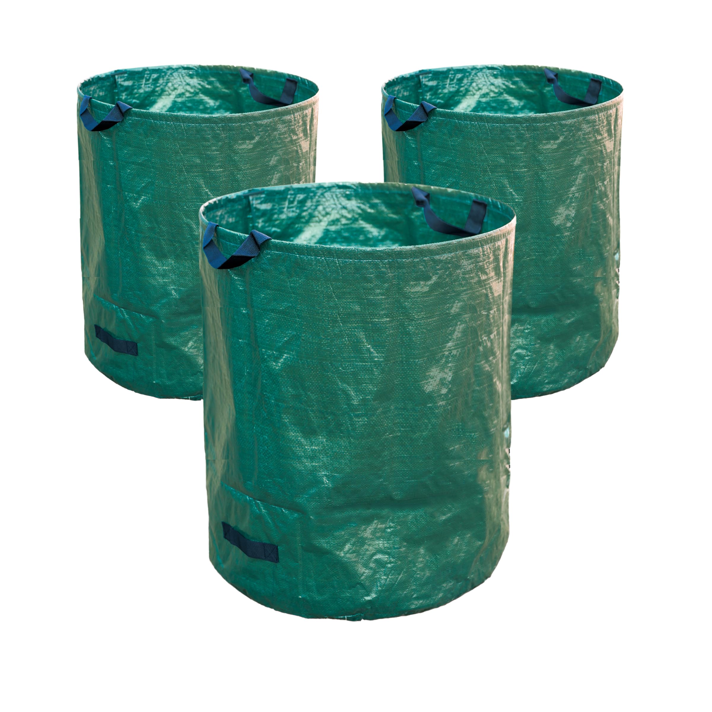 Grow Genius 3-Pack 80 Gallon Heavy Duty Reusable Garden Bags - Yard Waste Containers for Leaves, Grass Clippings & Lawn Debris | Perfect for Gardening, Landscaping & Fall Cleanup