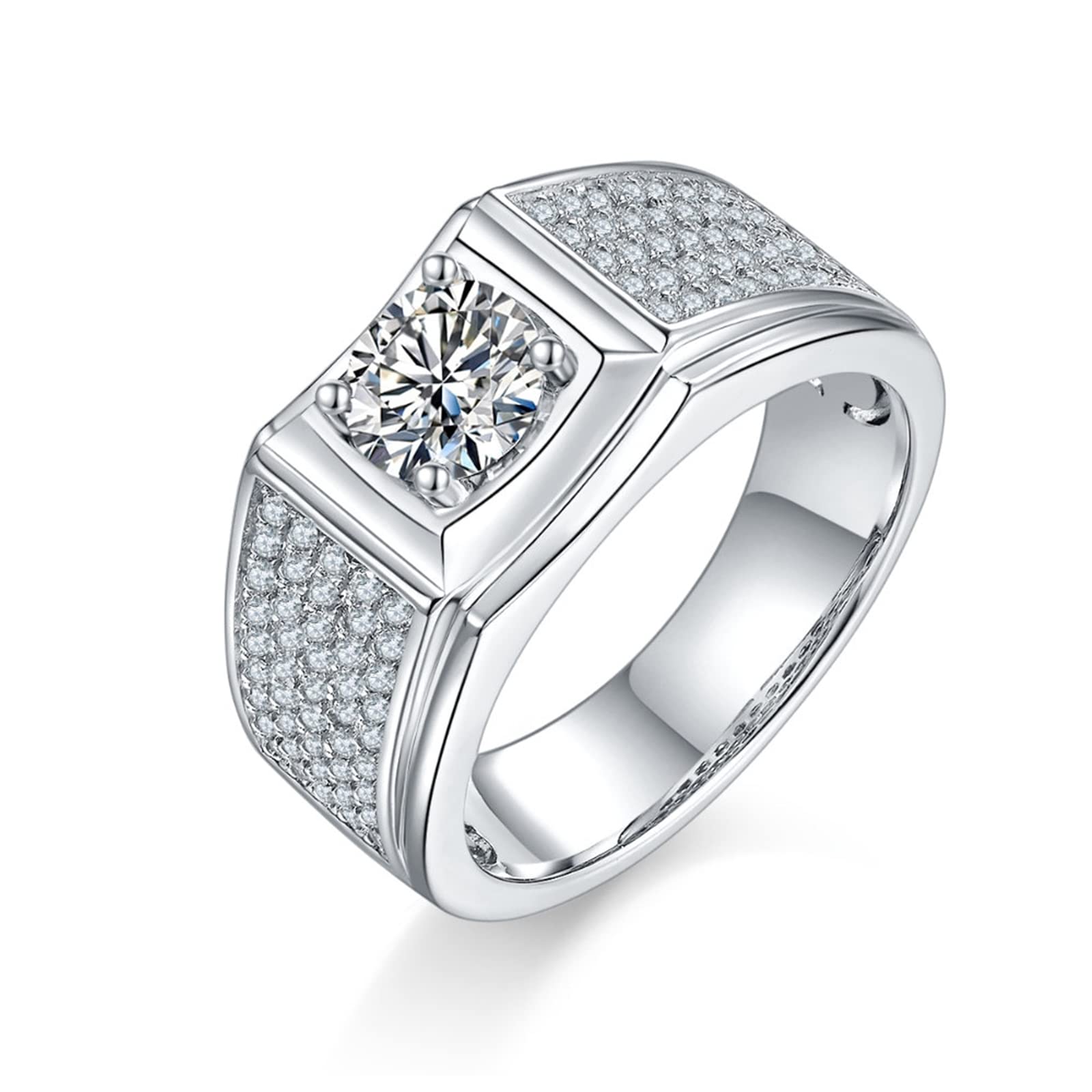 Gualiy Sterling Silver Wedding Bands & Engagement Rings - Micro Pave Cubic Zirconia Rings for Women Size 8-11.5 | Perfect for Bridal Jewelry, Anniversary Gifts & Special Occasions