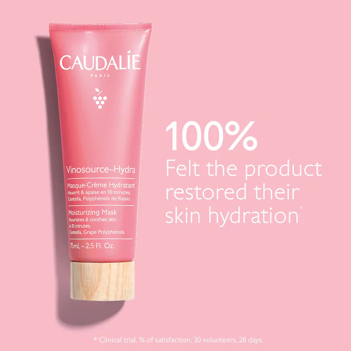 VinoHydra™ Hydrating Face Mask by Caudalie - Deep Moisture for Dry Skin, Perfect for Nighttime Skincare Routine & Spa Days