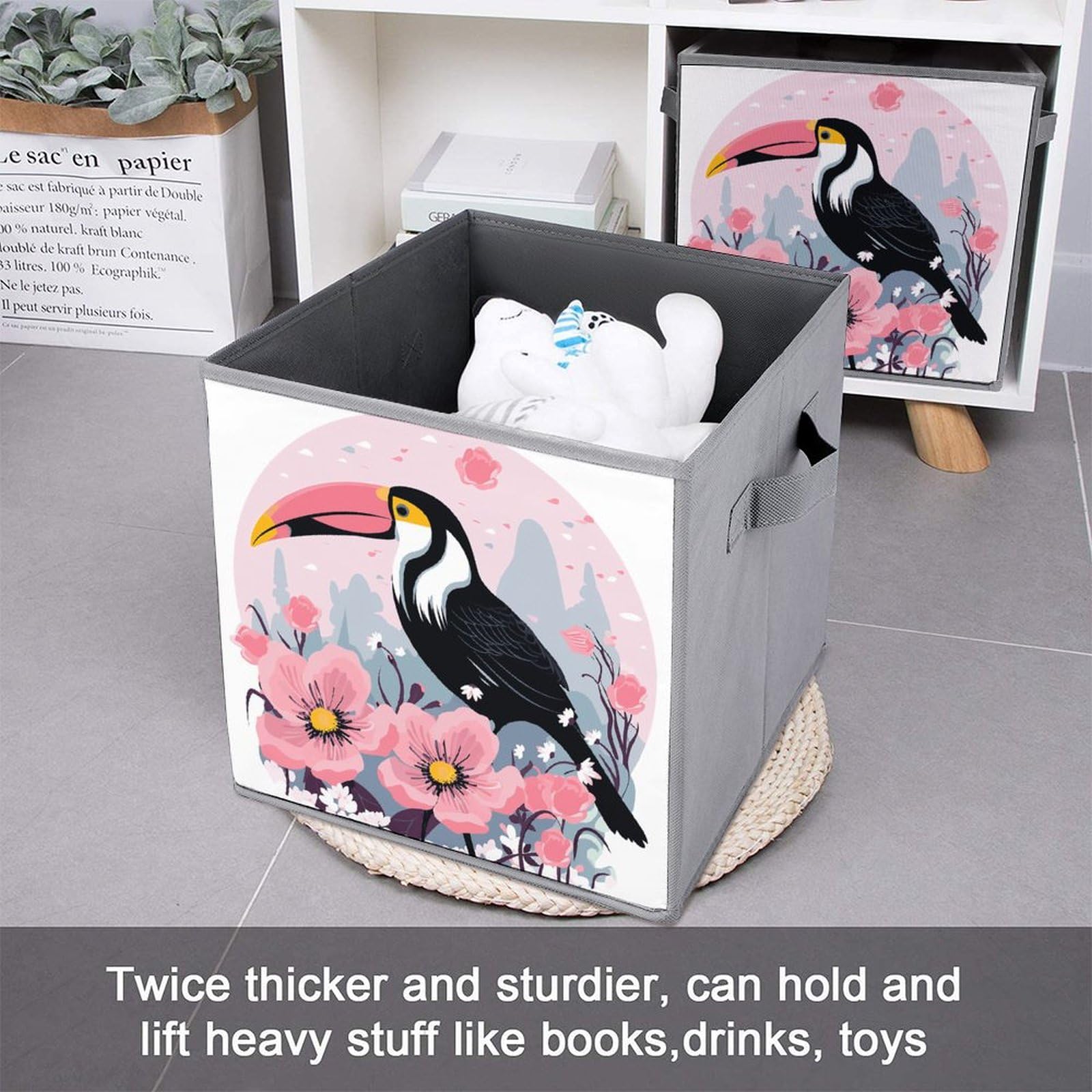 Collapsible Waterproof Storage Cube Bins with Handles - 6-Pack Organizer Baskets for Toys, Clothes & Home Organization | Perfect for Closets, Bedrooms, Offices & Kids' Rooms