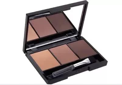 Professional 3-in-1 Yellow Powder Brow Palette - Waterproof Eyebrow Powder, High Pigment Brow Makeup Kit for Natural Fill & Shape | Perfect for Daily Use, Special Occasions & Professional Makeup Artists