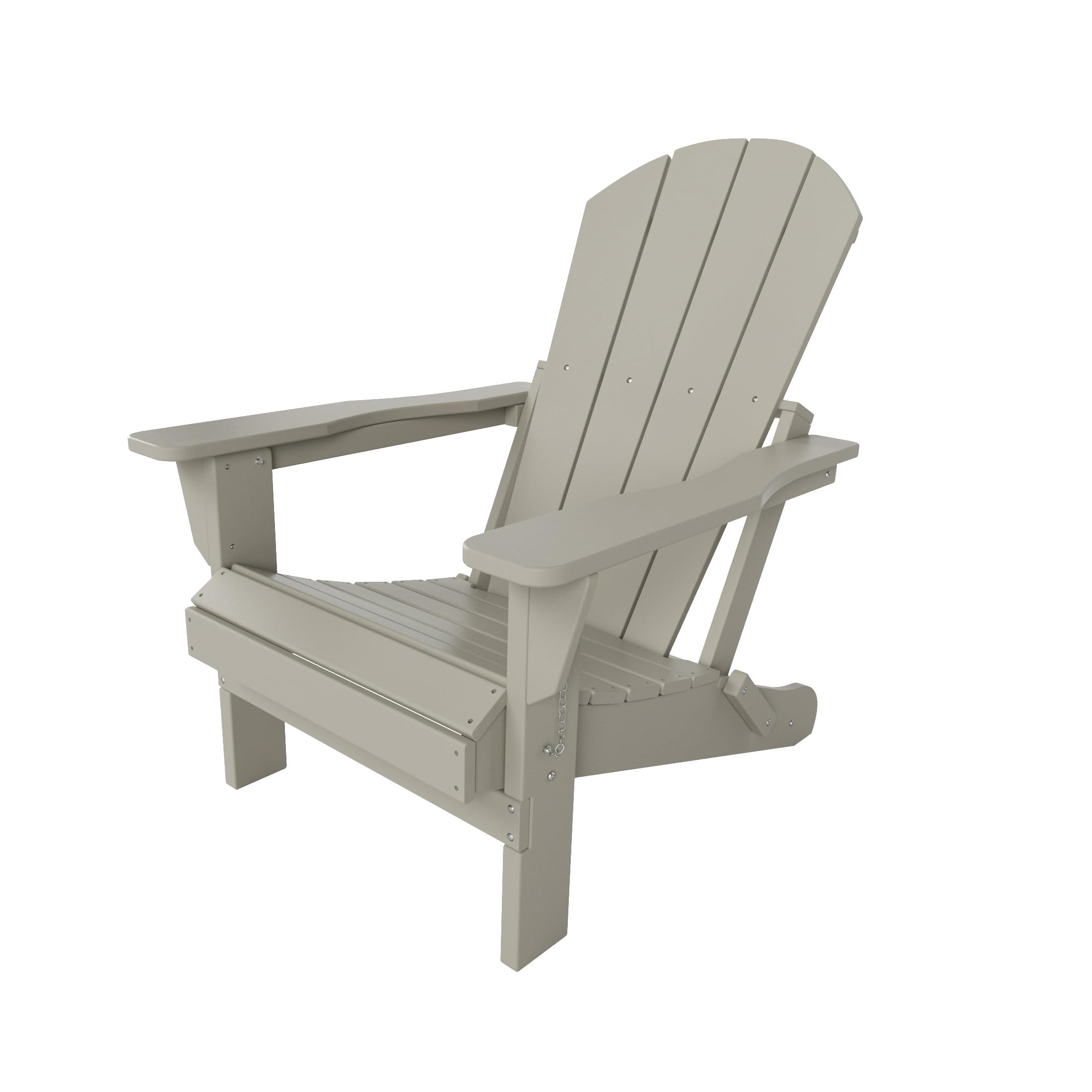 Outdoor Folding Chair - Portable Adirondack Patio Chair with All-Weather Resistant Design for Backyard, Garden, Poolside, Camping & Fire Pit Gatherings