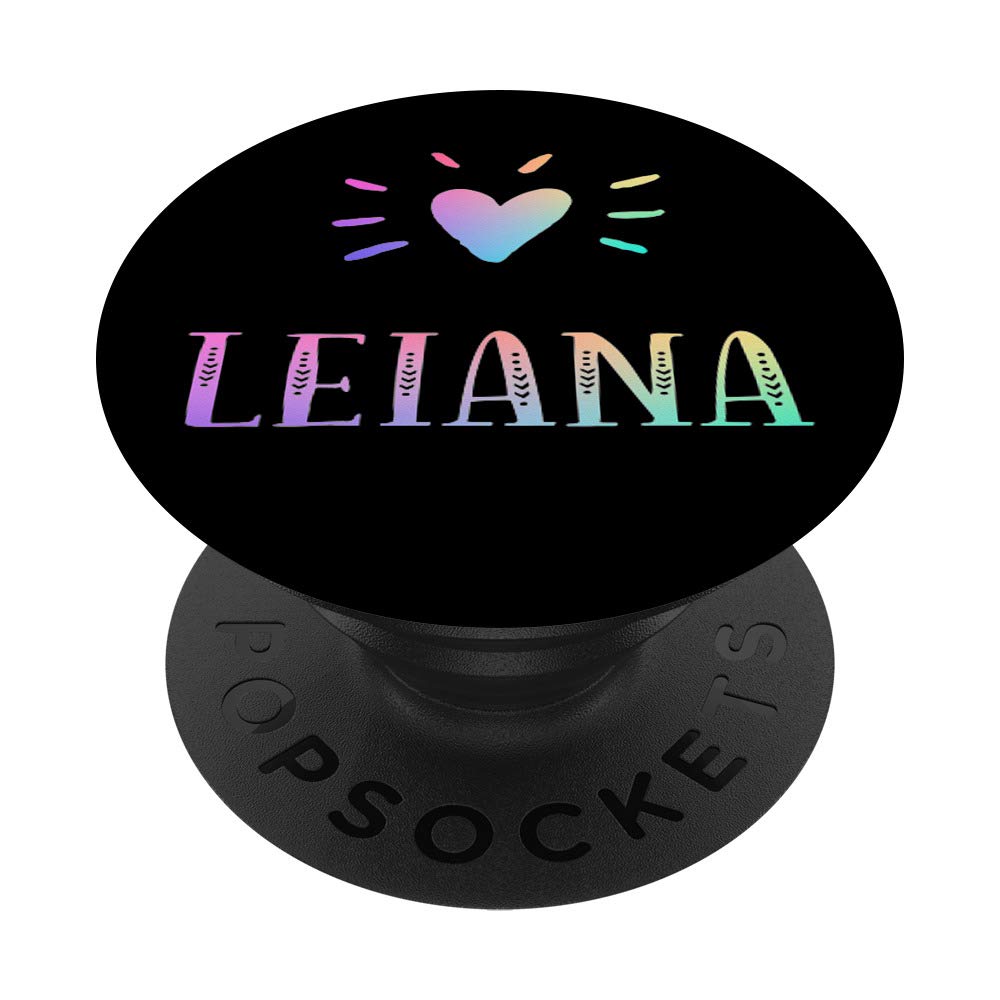 Leiana Personalized Rainbow Watercolor Love Heart Gift - Custom Name Engraved - Perfect for Birthdays, Anniversaries & Valentine's Day Gifts