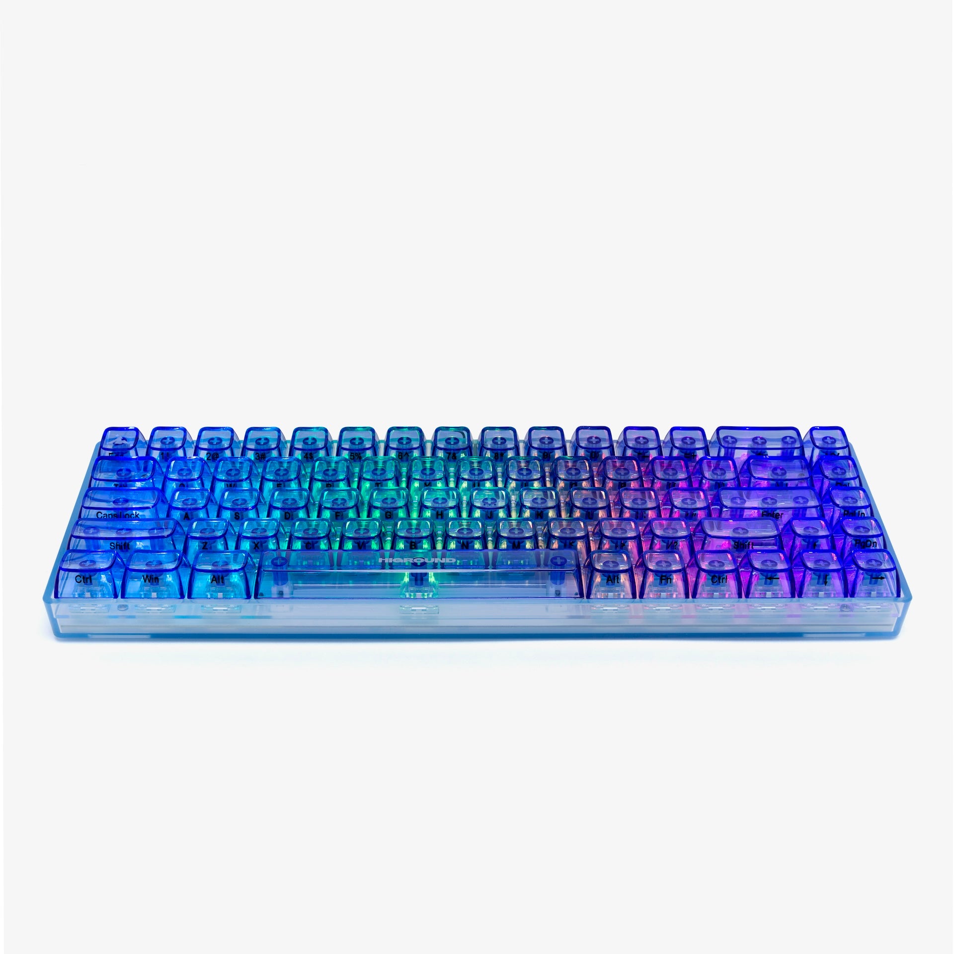 Clear Sapphire Basecamp 65% Mechanical Keyboard with BW V2 Switches - Compact Gaming & Office Keyboard for Typists, Programmers & Gamers